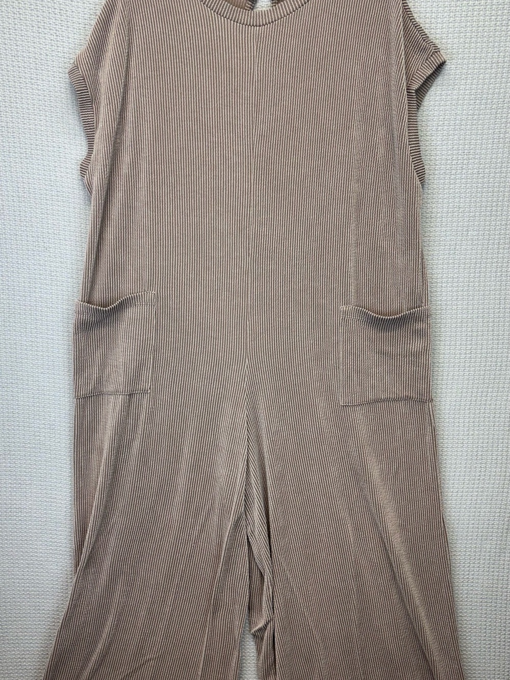 Three Bird Nest Mauve Ribbed Wide-Leg Jumpsuit - Picture 2 of 10
